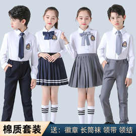 十一儿童合唱服演出服女中小学生朗诵服装合唱团花童男童礼服套装