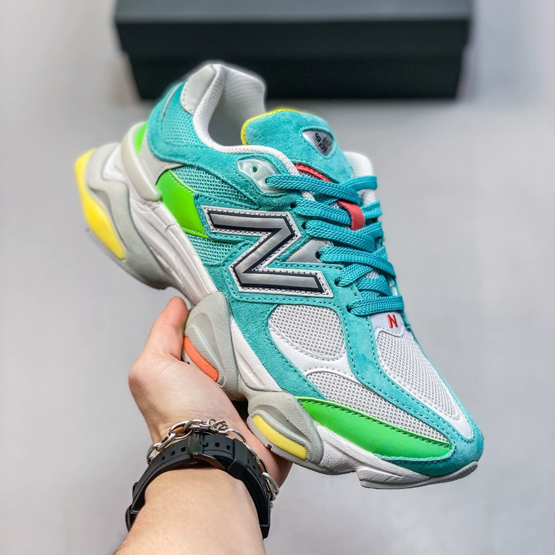 Оптовые NB9060 кроссовки в стиле ретро с толстой подошвой, утепленные мужские и женские сетчатые дышащие повседневные спортивные кроссовки