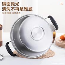 实用开业小礼品 不锈钢锅小汤锅双柄美式高锅 电磁炉礼品锅具