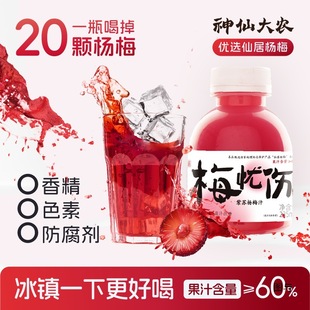 Dannong Xianju Perilla Bayberry Juice Freshly Squeezed Refreshing Drink for Thirst Relief, Wholesale Box of 6 Bottles, Internet Celebrity Product