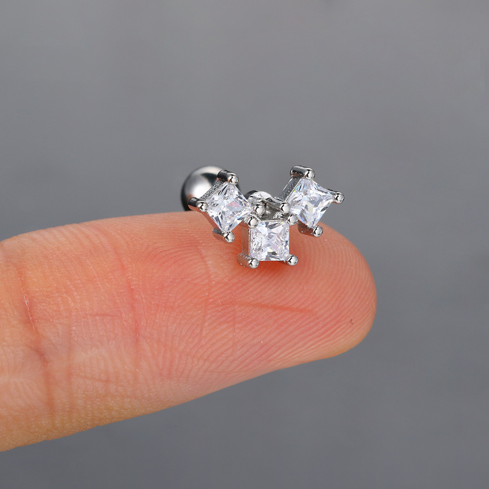 6g Weight Zircon Inlay Material Ear Studs Classification Ear Cartilage Rings & Studs Piercing Type 1 Piece Quantity Daily Occasion Copper Material Heart Shape, Butterfly Pattern Women's Gender Inlay Design Simple Style, Classic Style Style 1 Piece Simple Style Classic Style Heart Shape Butterfly Inlay Copper Zircon Ear Studs 12