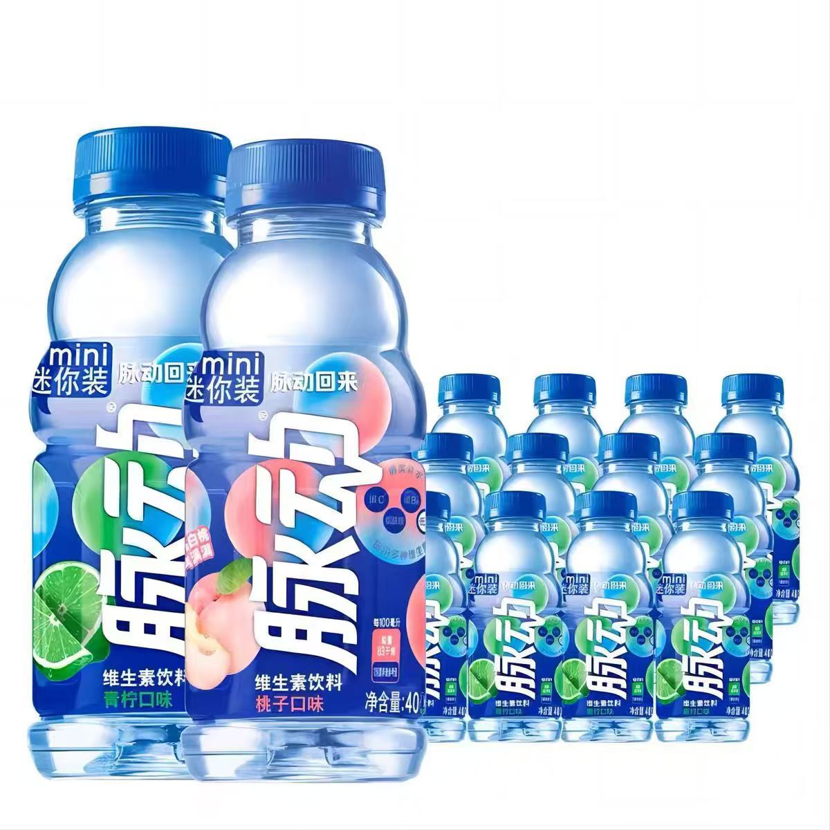 【包丢不包损】脉动桃子味/青柠味400ml*6瓶