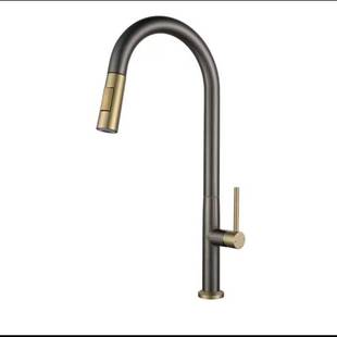 Cupc Certified Best Seller 360-Degree Rotatable Pull-Out Gun Gray High-Quality Stainless Steel Kitchen Faucet