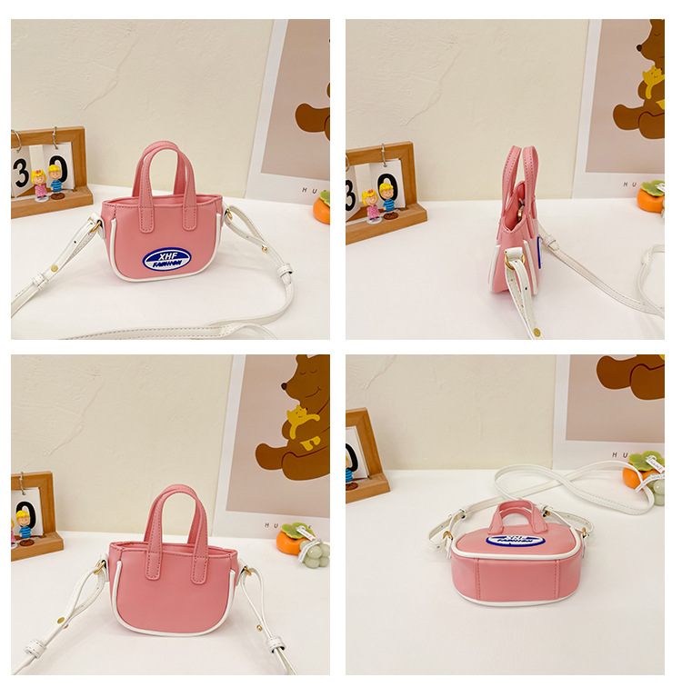 Kid's Small All Seasons Pu Leather Letter Cute Square Magnetic Buckle Handbag display picture 2