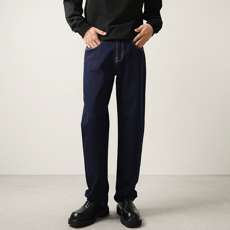 CONVERGES Classic Tannin Primary Color Straight Jeans Men's Trendy Brand Spring and Autumn Loose All-match Casual Pants