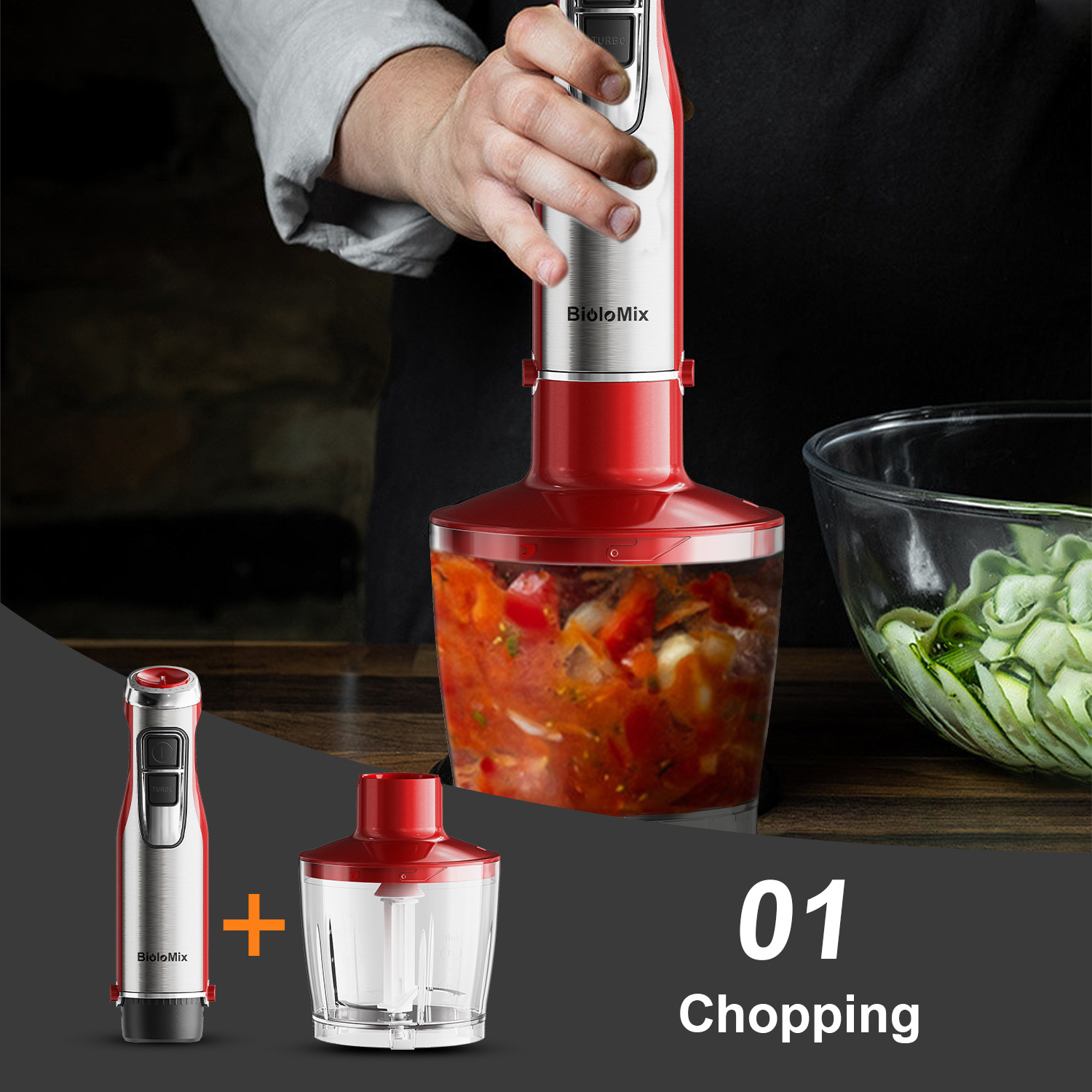 Mezcladora de mano de comercio exterior transfronterizo máquina de jugo de fruta varilla de cocina moledor de carne homogeneizadora mezcladora de mano image 5