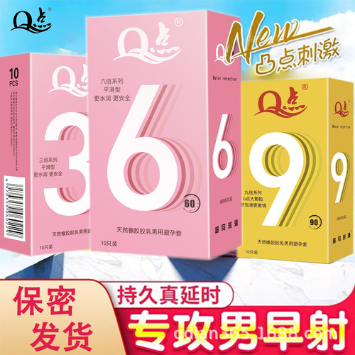 Q-spot condoms ultra-thin adult sex toys wolf braces men's wholesale long-lasting hyaluronic acid 001 wholesale