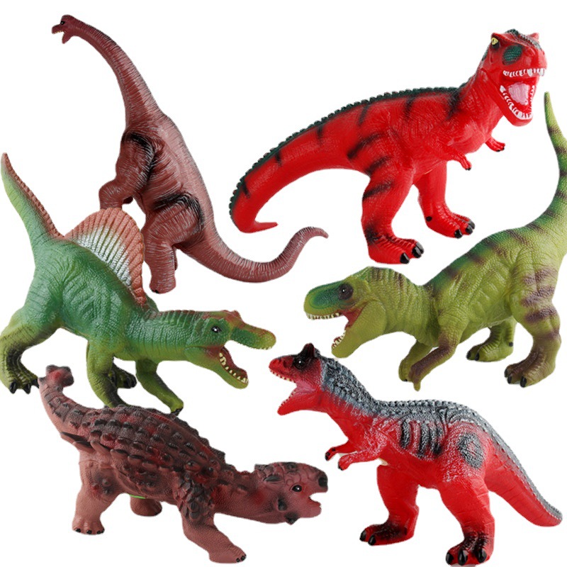 Juguete de peluche de dinosaurio Spinosaurus de goma suave con sonido, modelo de dinosaurio grande para niños, decoración de escritorio.