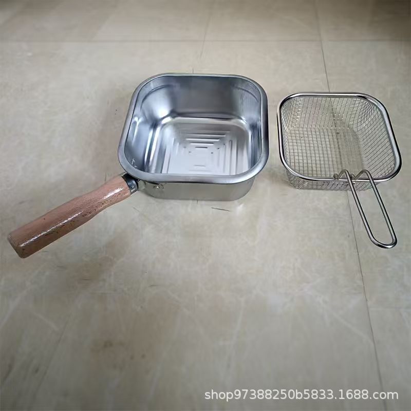 자석 사각 튀김기(뚜껑 없음) + 튀김 바구니 [1박스 45개]