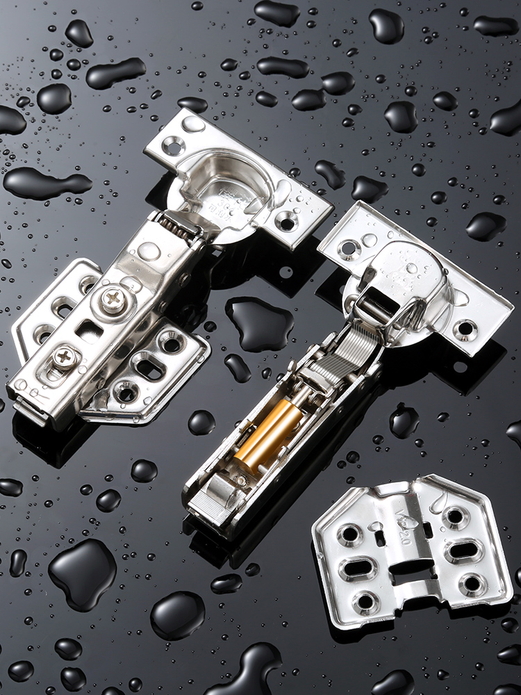 벚꽃 304 스테인레스 스틸 유압 버퍼 댐핑 경첩 캐비닛 도어 옷장 중간 벤드 하프 커버 항공기 스프링 힌지