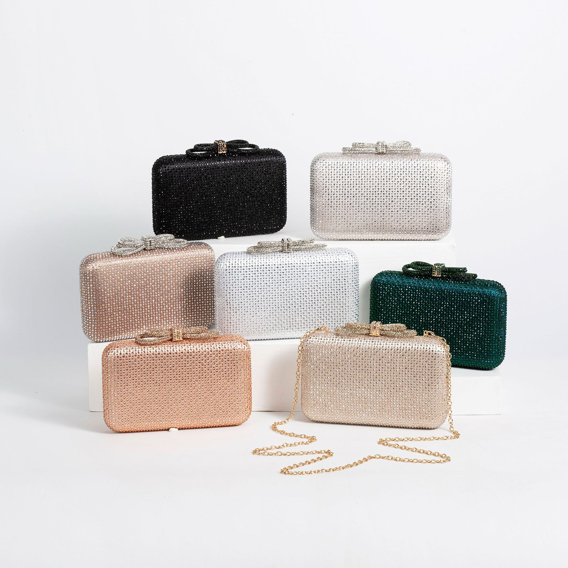 Women's Elegant Rhinestone Embellished Shoulder Bag - Stylish Crossbody Purse For Evening Parties & Daily Use Celebrity Evening Party_voghion.com