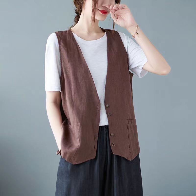 [40-150kg] Extra Large Size Fat Mom Vest Spring, Summer and Autumn Sleeveless Vest Top Tops Women's Trendy Ins