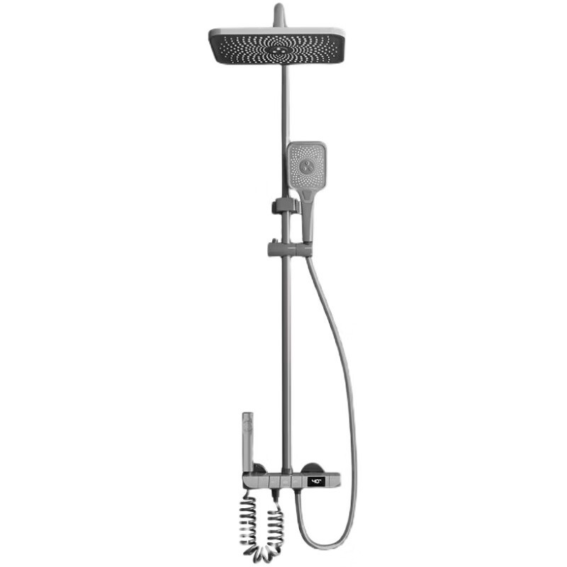 Shower head gun, grey waist spray set, household fine copper bathroom, constant temperature and pressure increase, bathroom, cold and hot shower head undefined