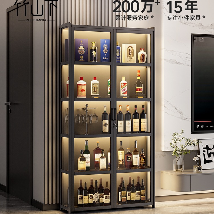 Wine Cabinet Living Room 2025 New Wall-Mounted Red Wine and White Wine Storage Cabinet Light Luxury Home Display Cabinet R&