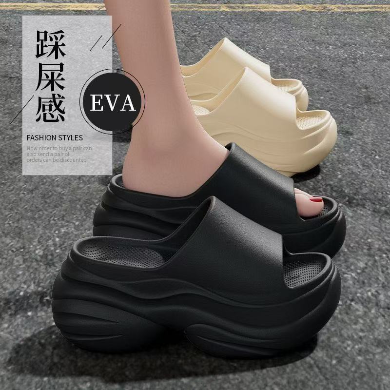 Thick-Soled Slippers for Women, Summer Outer Wear 2025 New Style for Small People to Increase Height by 7.0cm, Internet Celebrity Super Popular Beach Sandals Thick-Soled Slippers for Women, Summer Outer Wear 2025 New Style for Small People to Increase Height by 7.0cm, Internet Celebrity Super Popular Beach Sandals