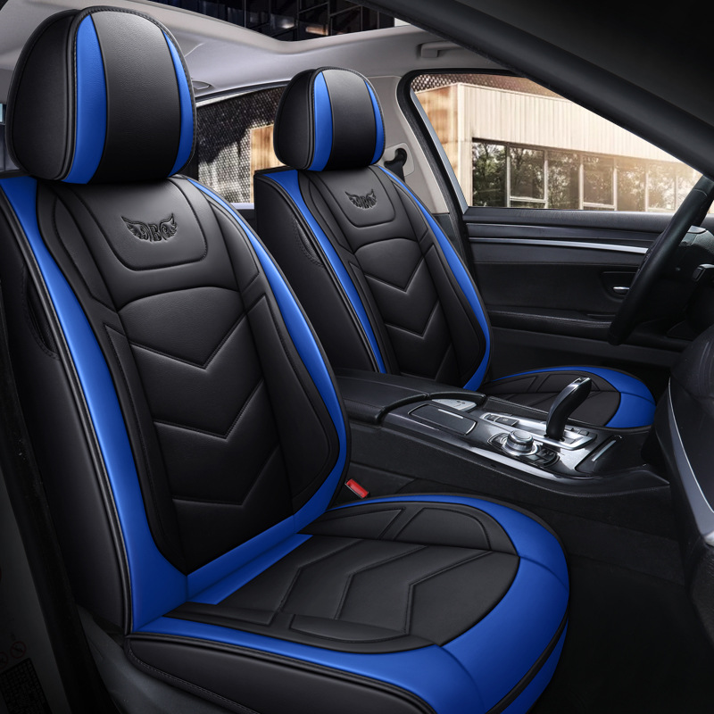 El nuevo cojín de asiento de automóvil de cuero completo para el asiento del conductor y el pasajero Four Seasons Universal Cover es adecuado para el cojín de automóvil universal SUV de cinco plazas