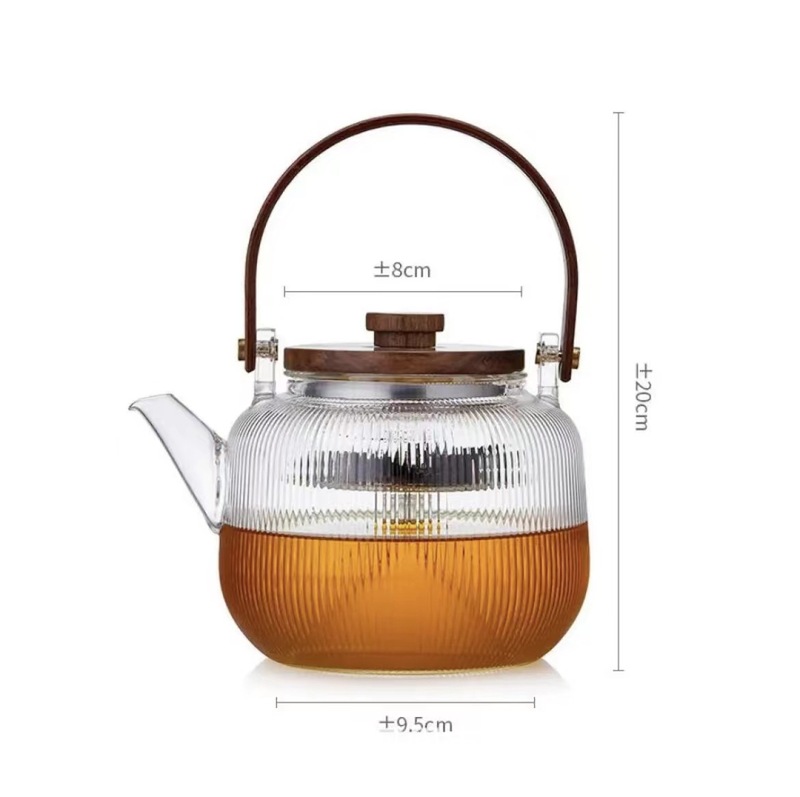 ガラス蒸煮ティーポット両用日本式電気陶炉煮茶器湯提梁壺泡ティーポット耐高温茶器|undefined