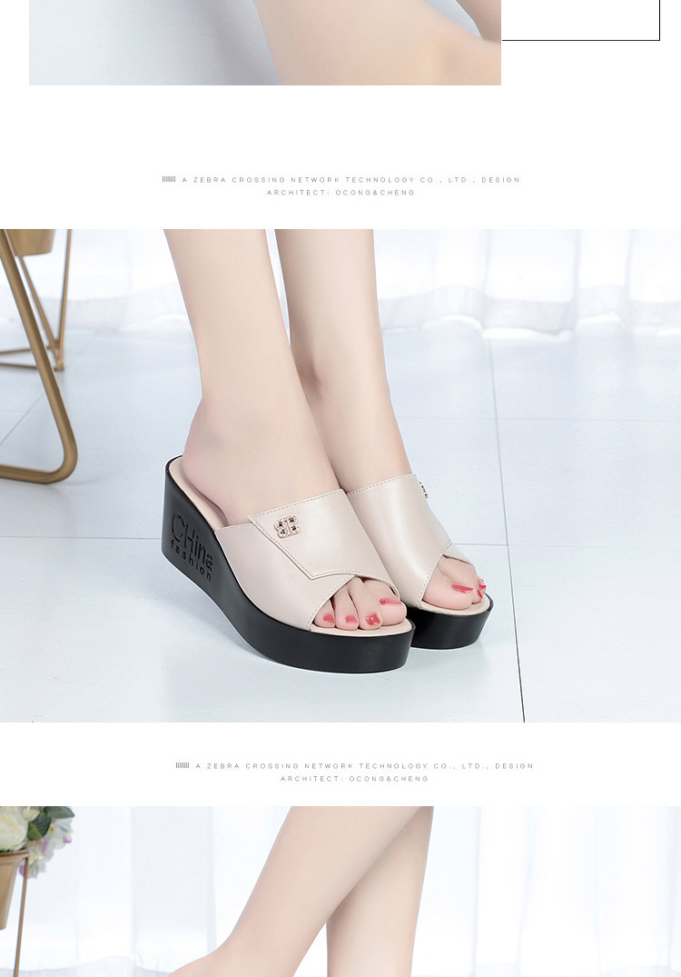 Dép sandal nữ da thật đế xuồng bệt mẫu mới — Đỏ rượu chi tiết 9