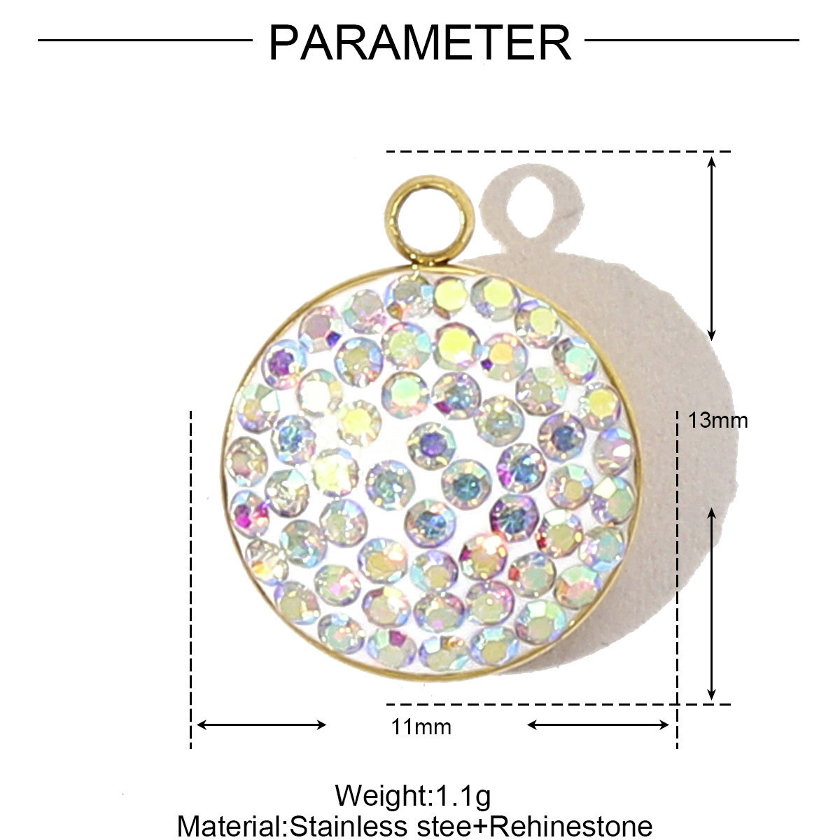 4g Weight Pendant Jewelry Making Type 5 PCS/Package Quantity 304 Stainless Steel Material Star Pattern Vacation, Classic Style Style Inlay Craft 5 PCS/Package Titanium Steel Star Pendant DIY Ornament Accessories 15
