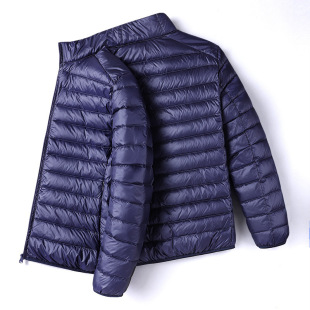 Fashion stand collar men's two-open light down jacket short fashion casual versatile 90 white duck down liner