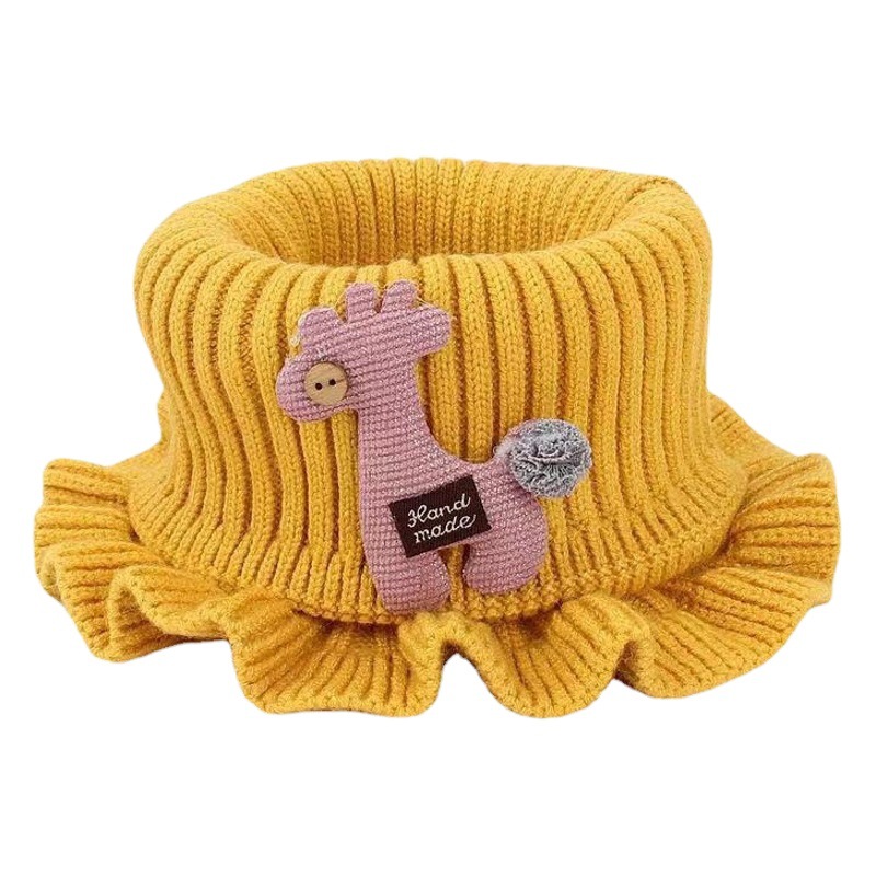 Children's Scarf Spring Autumn and Winter Knitted Windproof Neck Protection Cute High-face Cold-proof Warm Neck Set Scarf Western Style Not Neck