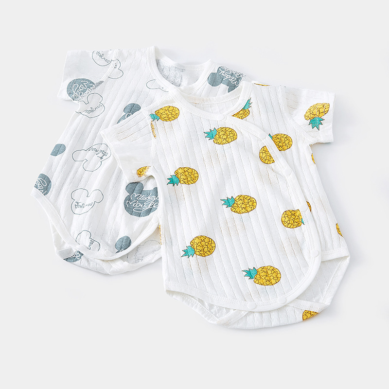 Baby's Fat Clothes Summer Boneless Thin Men's New-born Triangle Harper Women's Short-sleeved Crawling Pure Cotton Summer Clothes