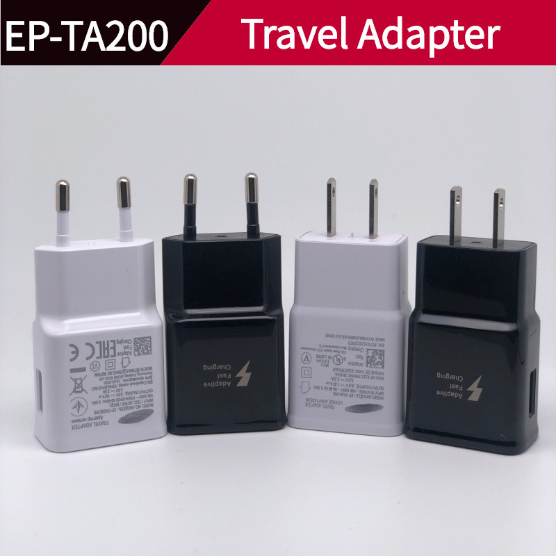 Qc3.0 Us Standard 18W Charging Head Suitable for Samsung S6/S8/S10 Mobile Phones European Standard 15W Fast Charging USB Charger