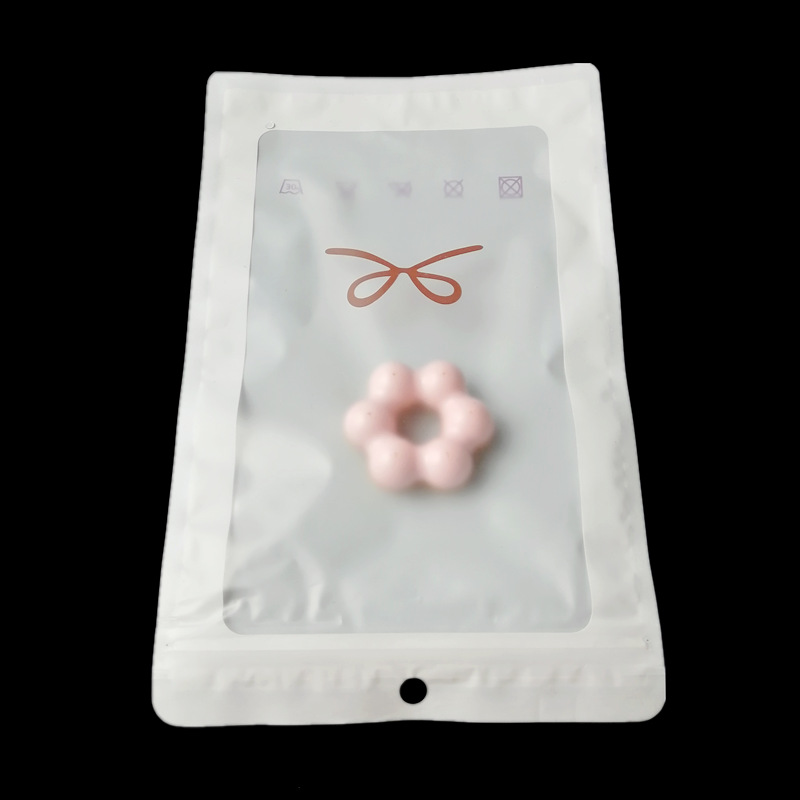 厂家供应磨砂蝴蝶结自封袋 口罩冰凉巾包装袋 卡通袜子美妆饰品袋