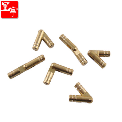 黄铜圆柱合页木盒铰链内装合页5mm一字暗装合页首饰木盒开启铰链|ms