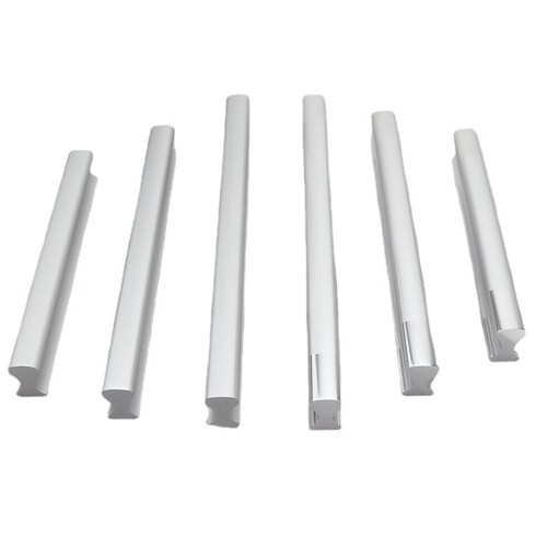 Modern simple matte silver straight strip aluminum alloy handle wardrobe cabinet American aluminum profile matte handle