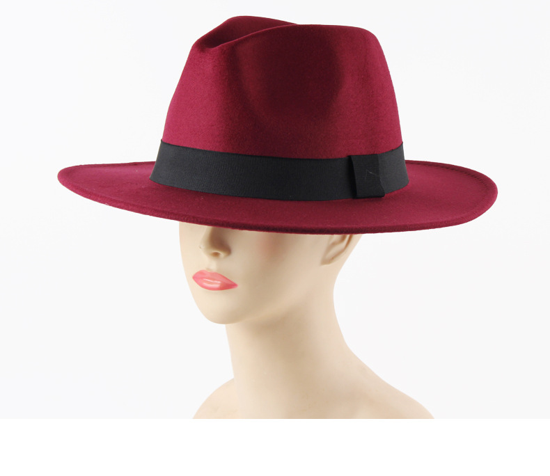 للجنسين أسلوب بريطاني اللون الصامد رقعة قماشية طنف مسطح قبعة فيدورا display picture 5