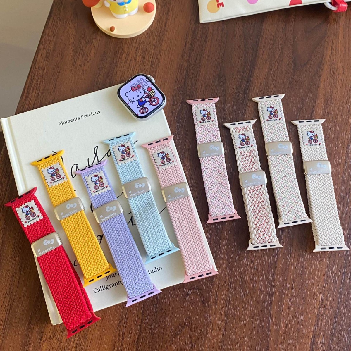 Cartoon Cat Cycling Watch Strap Suitable for Apple Watch Strap Iwatch10/987654321Se Watch Strap