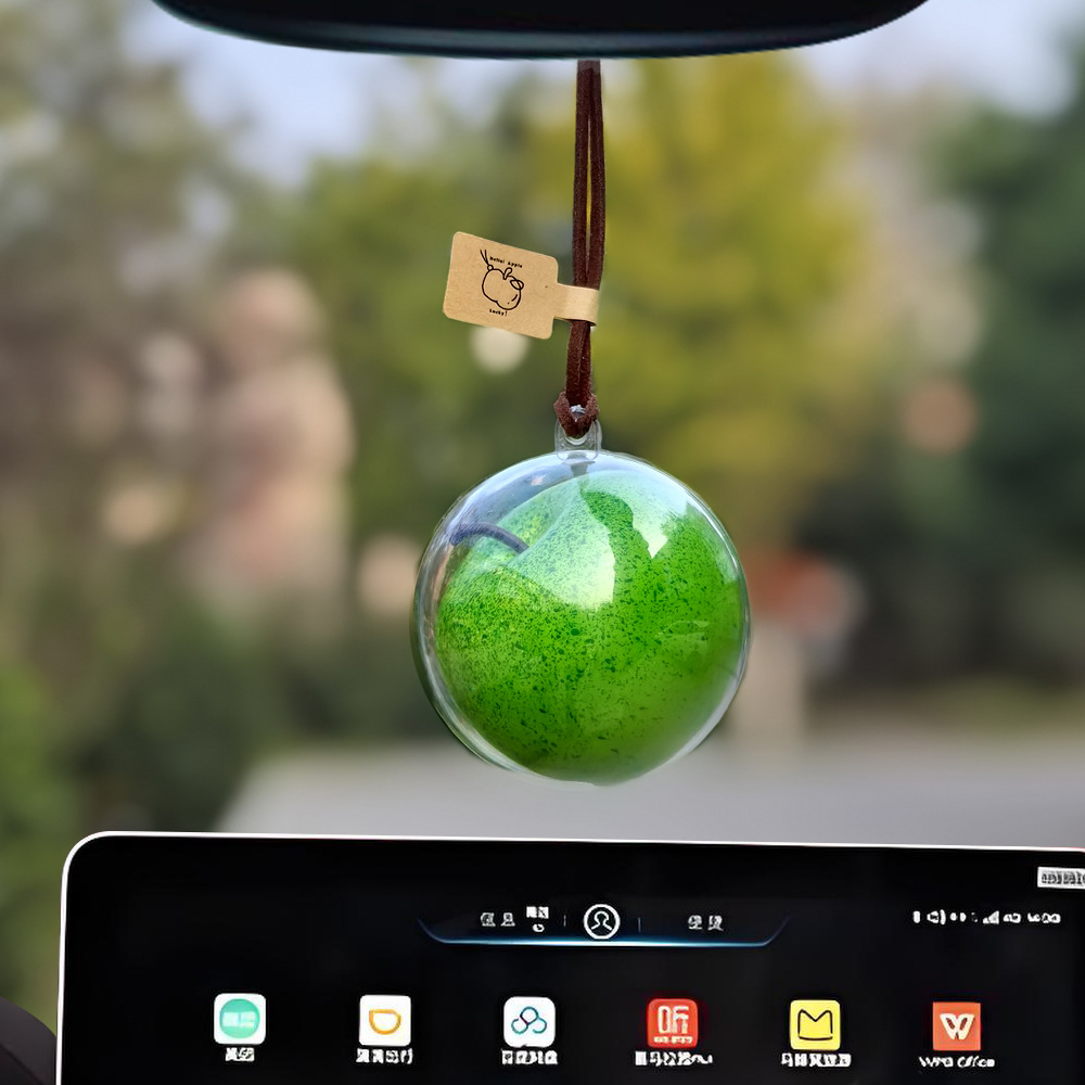 Apple automóvil colgante de viaje seguro llavero de automóvil atmósfera creativa colgante de espejo retrovisor colgante adornamiento en línea