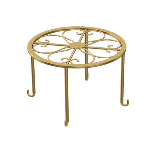 Iron Wrought Flower Stand, European Style, Floor-Standing Indoor Home Use Balcony Flower Stand, Living Room Flower Pot Base, Bay Window Terrace, Lucky Bamboo