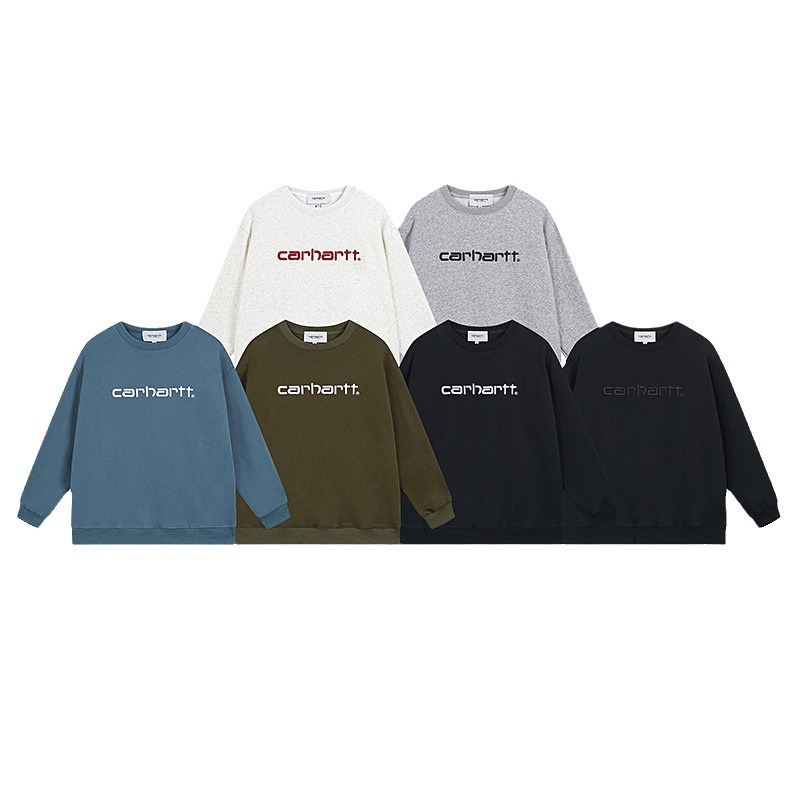 外贸Carhartt WIP卡哈特秋季新款经典刺绣纯棉圆领卫衣男女跨境|undefined