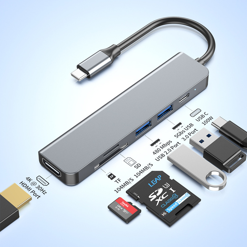 type-c to hdtv4k HD computer mobile phone game machine usbc docking station usb3.0 hub sd card reader