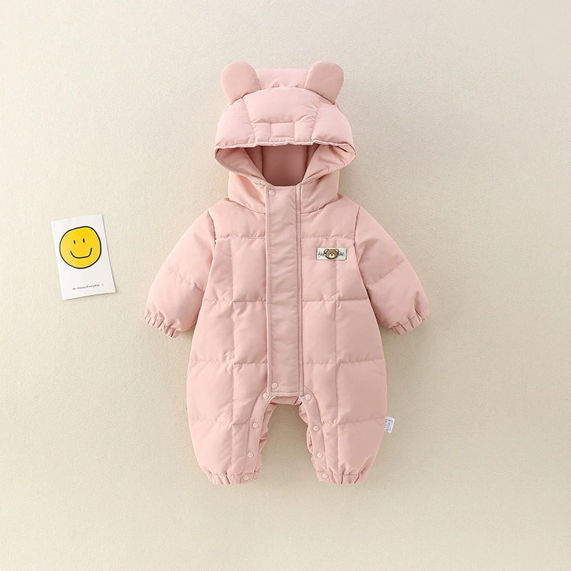 Детские пуховики Детская принцесса 90 Белая утка Плюшевая толстая одежда