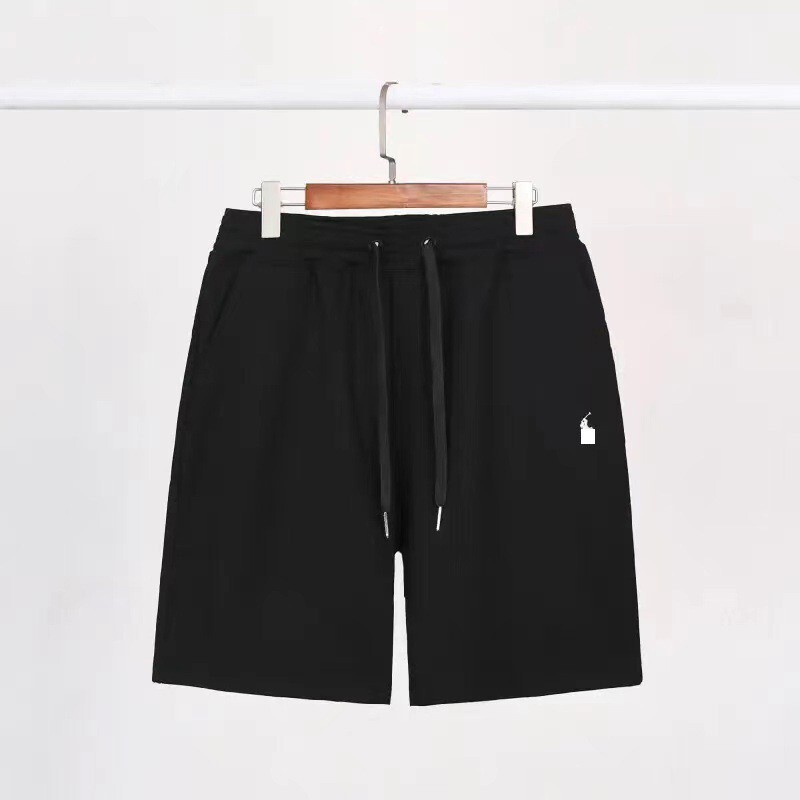 Summer Rl Men's Shorts Three-Quarter Length Polo Sweatpants Solid Color Sports Pants Casual Vacation Loose Sports Casual Beachwear