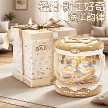 新款婴幼儿旋转木马儿童早教经典手拍鼓灯光音乐拍拍鼓男女孩礼物