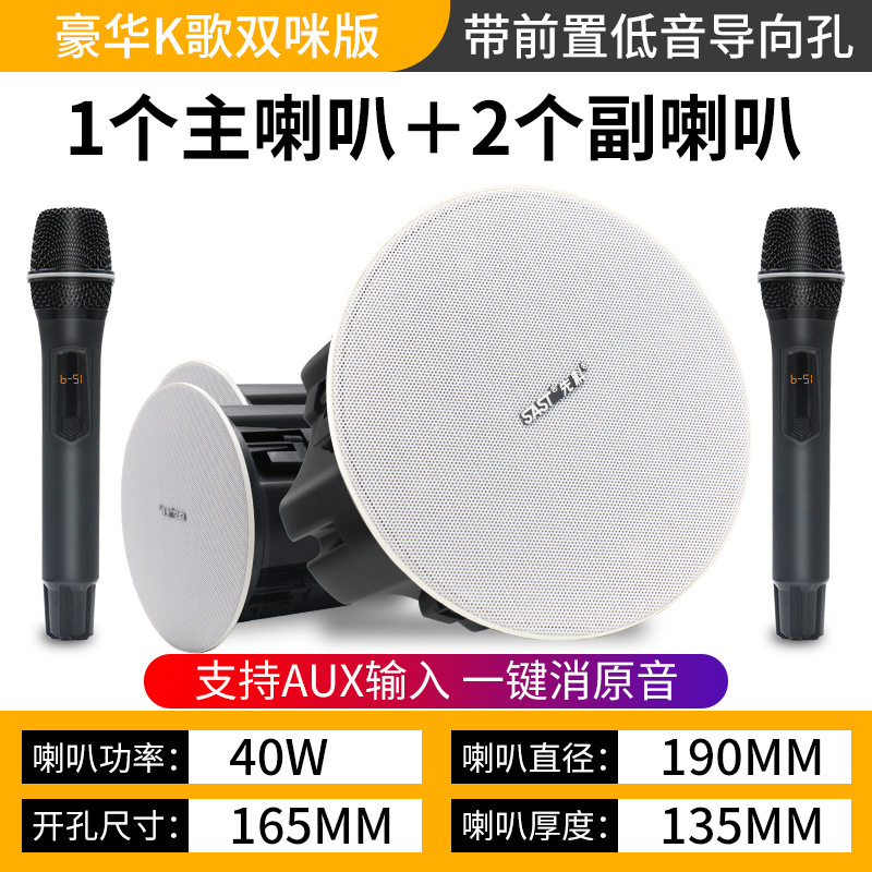 Xianke ワイヤレス Bluetooth 天井スピーカー 天井スピーカー 埋め込みスピーカー ショップ レストラン 商業用|undefined