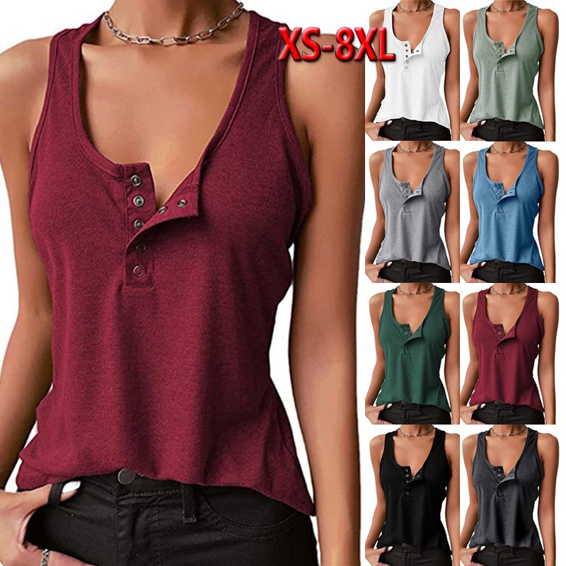 Summer solid color knitted vest sleevless for leisure