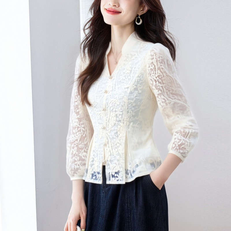 French-Style Long-Sleeve Shirt with a Light Luxury Feel, Cross-Border 2026 New Fashion, Waist-Cinching Design, Loose and Versatile Top for Women
