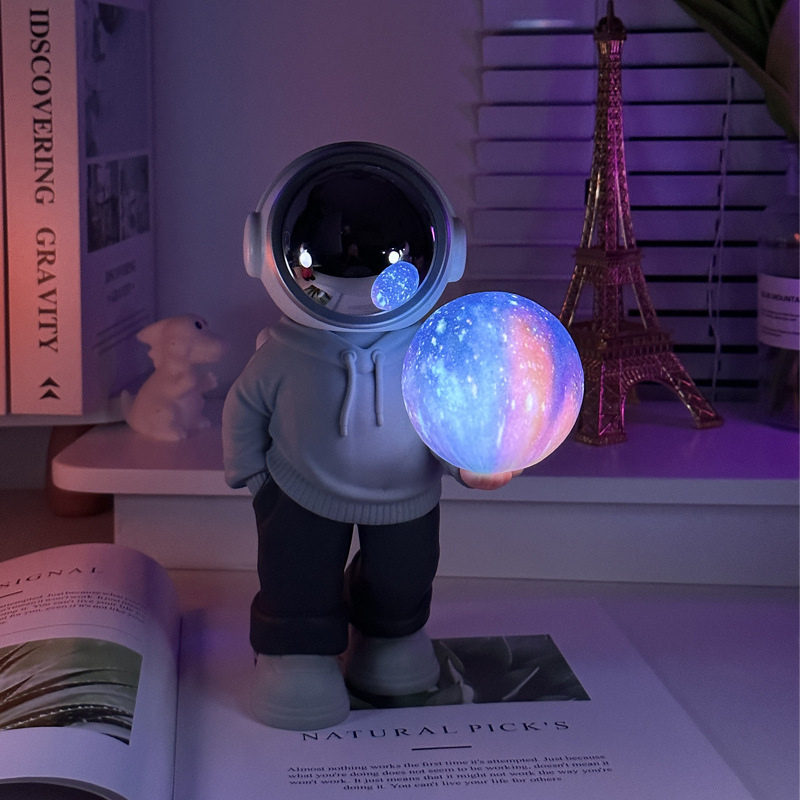 夢の星空無線bluetoothスピーカーロマンチックな月携帯bluetoothスピーカー宇宙飛行士のクリエイティブプレゼント|undefined