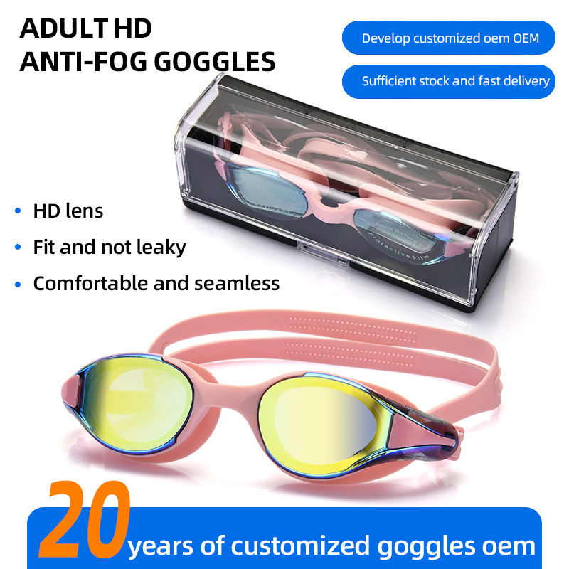 Gafas de Natación Anti-empañamiento de Policarbonato, Impermeable, Antiniebla, para Adultos