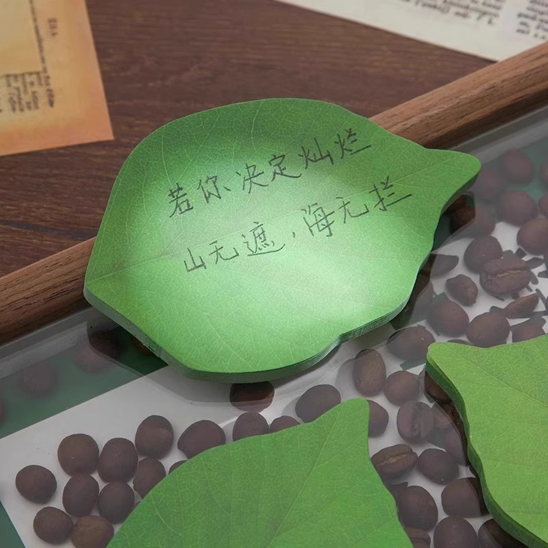 Hoja de árbol post-it notes creativos hojas notas notas para llevar adorables ins notas pasteles diy mensajes esta etiqueta pegatinas