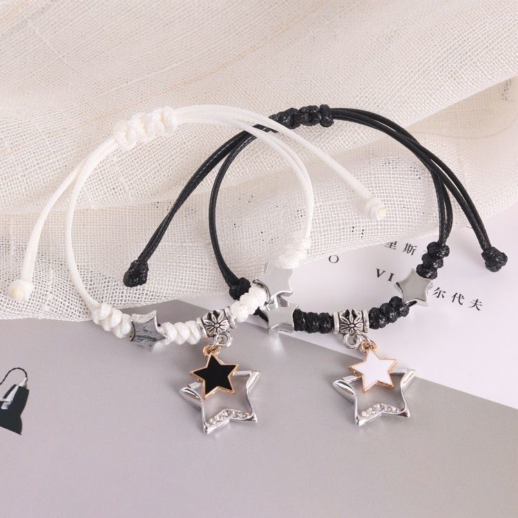 Couple bracelet a pair of girlfriends bracelet new simple men's and women's woven hand rope cute retro fashion jewelry wholesale Couple bracelet a pair of girlfriends bracelet new simple men's and women's woven hand rope cute retro fashion jewelry wholesale