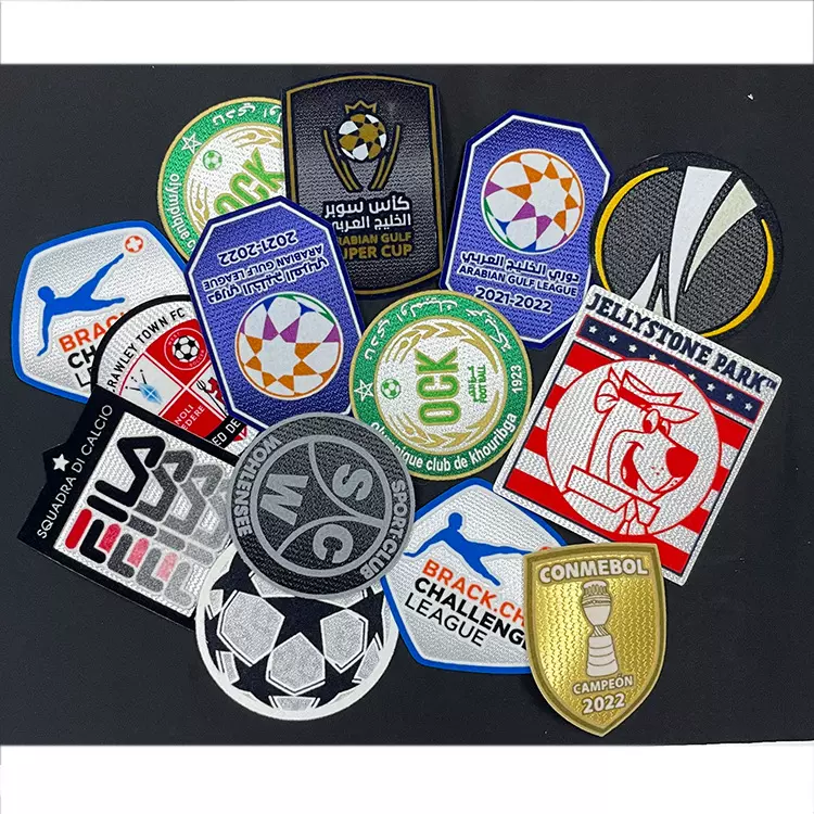 植绒烫画领标T恤码标章卡通布贴运动徽章球队服装烫图章仔烫钻