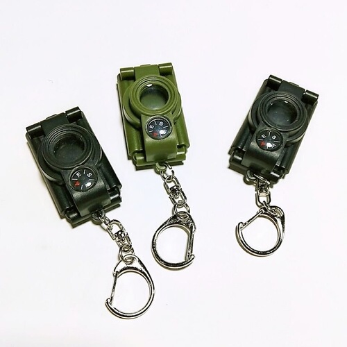 Jedi 4-in-1 Folding Telescope Flashlight Pocket Compass Mini Compact Portable Eight-fold Lens