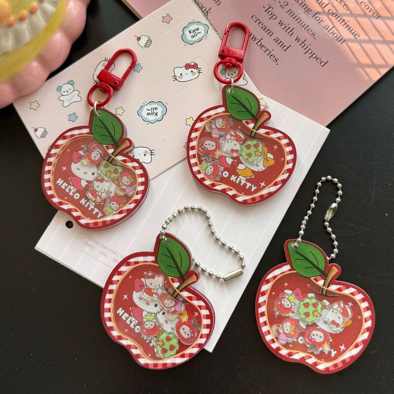 New Pendant New Year Apple Kt Rocking Music Key Bag Pendant Couple Girl School Bag Accessories Girlfriend Gift