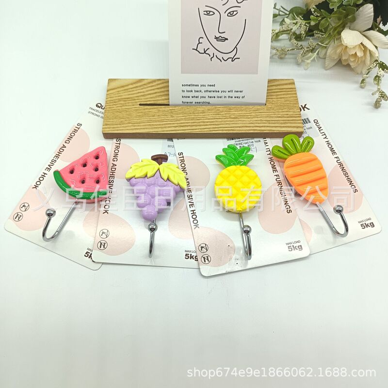 Amazon's Best-Selling Cute Dopamine Fruit-Shaped Sticky Hook, Creative High-Value Hook, Traceless Strong Hook Amazon's Best-Selling Cute Dopamine Fruit-Shaped Sticky Hook, Creative High-Value Hook, Traceless Strong Hook
